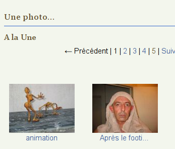 Accéder à la page de l'album A la Une