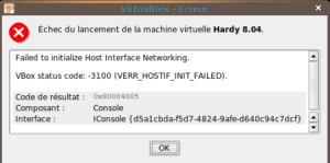 erreur quand l'interface définie n'existe pas