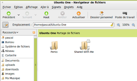 le répertoire Ubuntu One le répertoire Ubuntu One