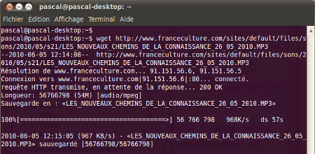 récupération du fichier mp3 récupération du fichier mp3