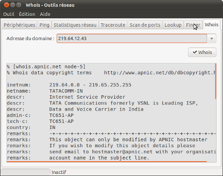 résultat de whois résultat de whois