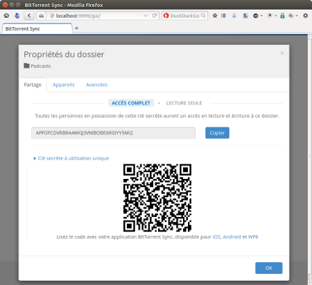 QR code du Partage QR code du Partage