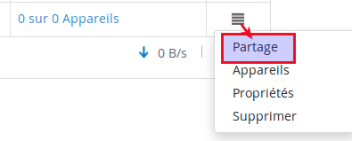 Options - Partager Options - Partage